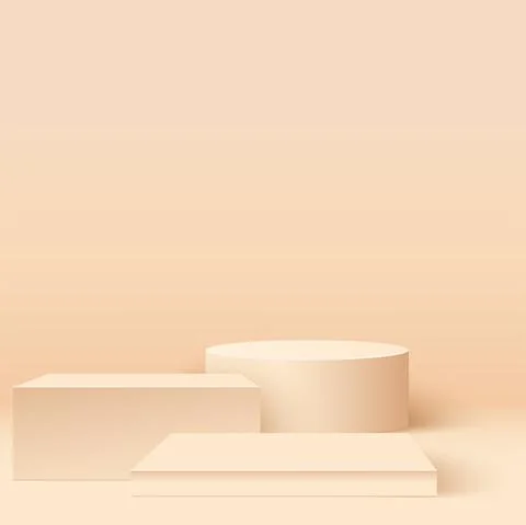 Abstract background with geometric 3d podiums. Vector illustration Illustrazione stock