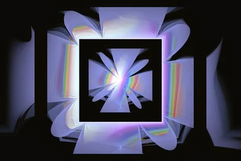 Abstract background, geometric 3d render Stock Illustration