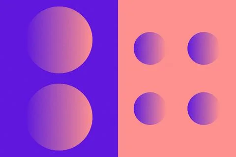 Abstract Background Geometric Background Circle Shapes and Designs Orange Colors Stock Illustration