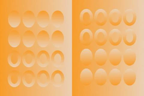 Abstract Background Geometric Background Circle Shapes and Designs Orange Colors Stockillustratie