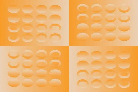 Abstract Background Geometric Background Circle Shapes and Designs Orange Colors Illustrazione stock