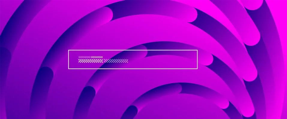 Abstract background. Geometric circles and fluid gradient. Line design Ilustración de archivo