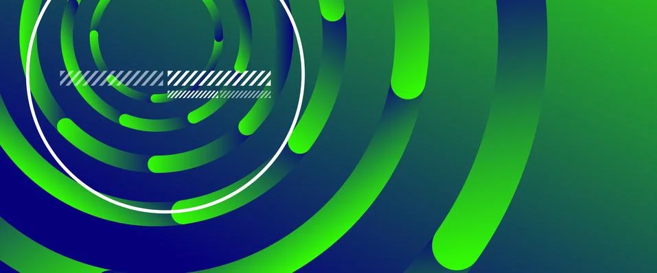 Abstract background. Geometric circles and fluid gradient. Line design イラスト素材