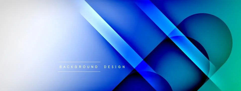 Abstract background - geometric composition created with lights and shadows Stock Illustration