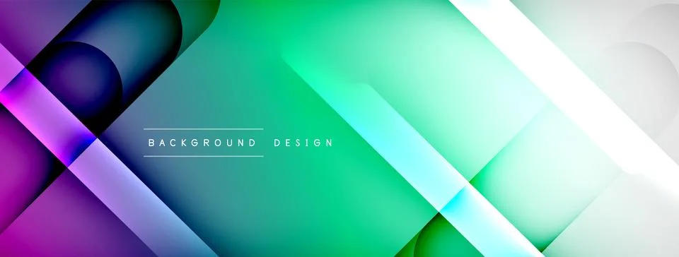 Abstract background - geometric composition created with lights and shadows Illustrazione stock