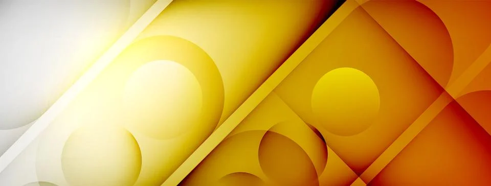 Abstract background - geometric composition created with lights and shadows Stock Illustration
