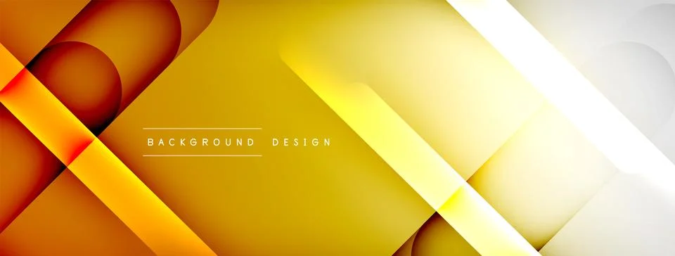 Abstract background - geometric composition created with lights and shadows Illustrazione stock