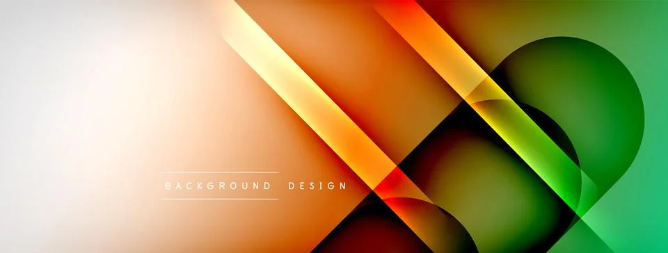 Abstract background - geometric composition created with lights and shadows Illustrazione stock
