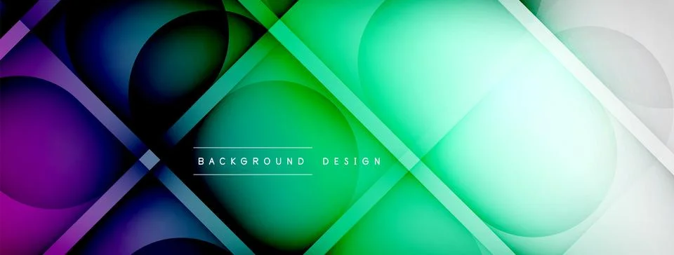 Abstract background - geometric composition created with lights and shadows Stock Illustration