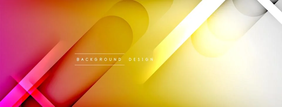 Abstract background - geometric composition created with lights and shadows Stock Illustration