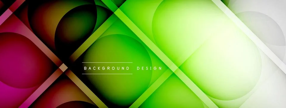 Abstract background - geometric composition created with lights and shadows Illustrazione stock