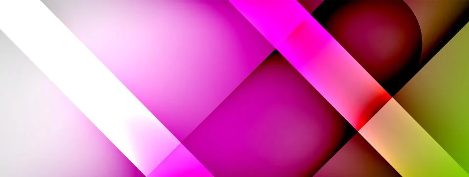 Abstract background - geometric composition created with lights and shadows Illustrazione stock