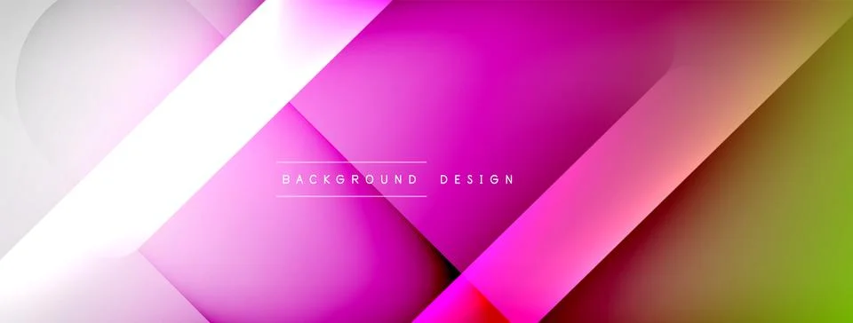 Abstract background - geometric composition created with lights and shadows Stock Illustration
