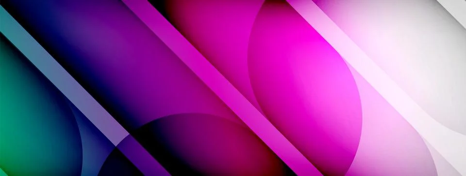 Abstract background - geometric composition created with lights and shadows Stock Illustration