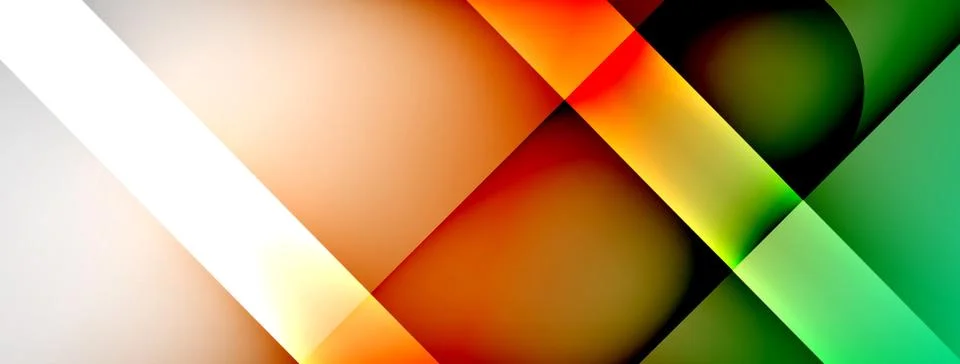 Abstract background - geometric composition created with lights and shadows Illustrazione stock