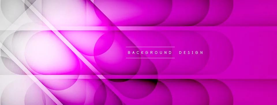 Abstract background - geometric composition created with lights and shadows Stock Illustration