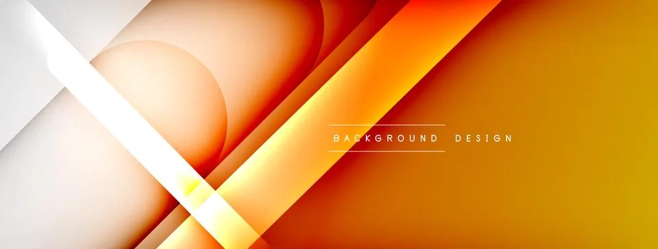 Abstract background - geometric composition created with lights and shadows Stock Illustration