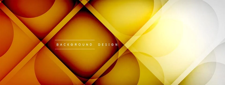 Abstract background - geometric composition created with lights and shadows Stock Illustration