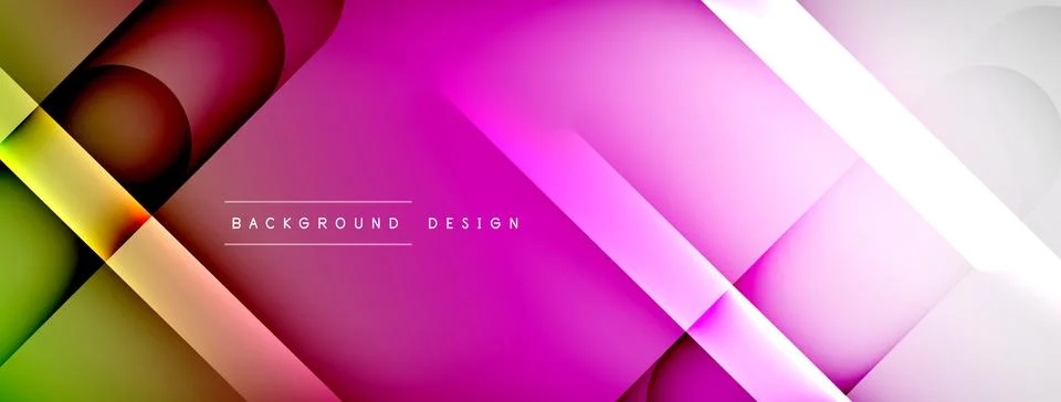 Abstract background - geometric composition created with lights and shadows Illustrazione stock