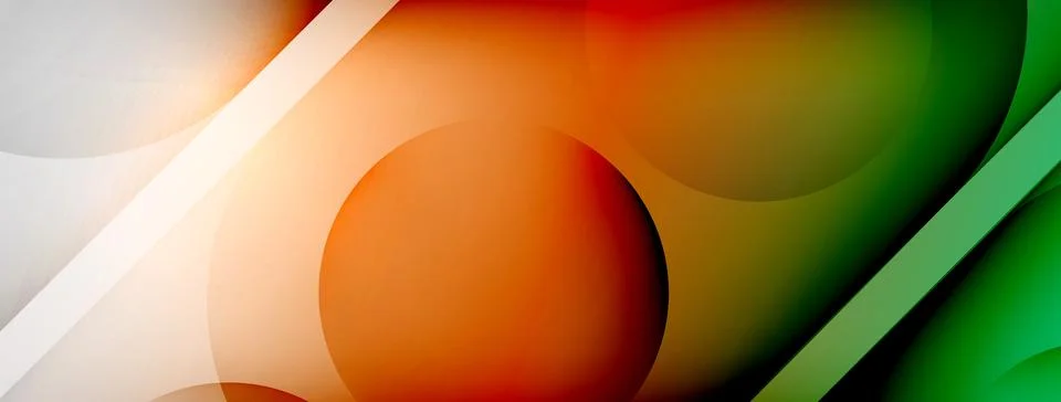 Abstract background - geometric composition created with lights and shadows Stock Illustration