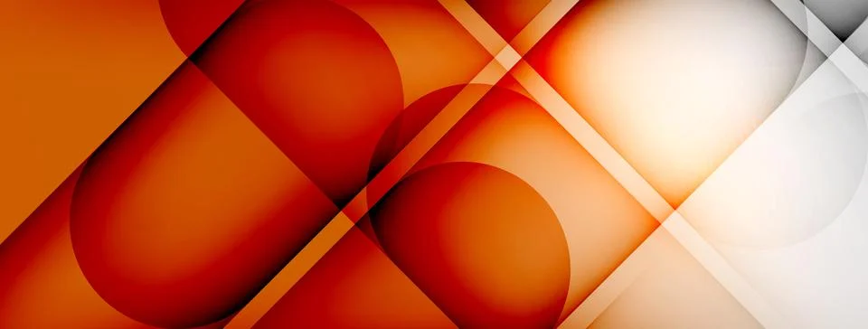 Abstract background - geometric composition created with lights and shadows Stock Illustration