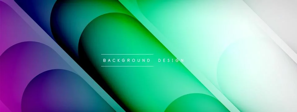 Abstract background - geometric composition created with lights and shadows Stock Illustration