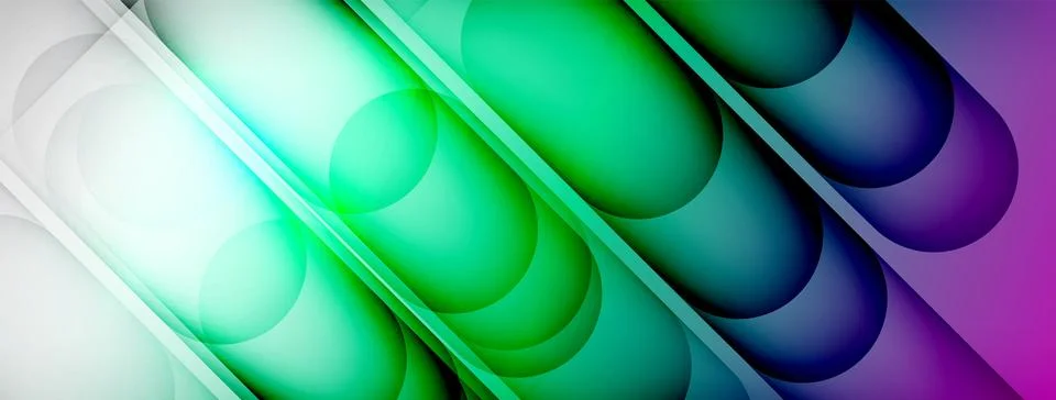 Abstract background - geometric composition created with lights and shadows Illustrazione stock