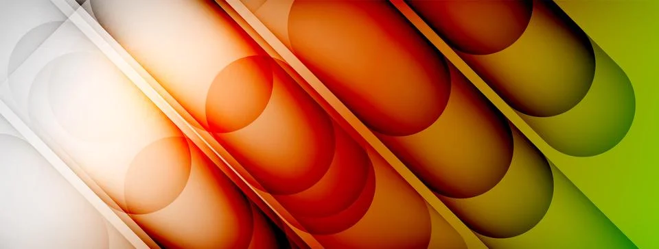 Abstract background - geometric composition created with lights and shadows Stock Illustration