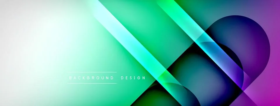 Abstract background - geometric composition created with lights and shadows Illustrazione stock