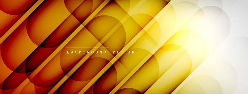 Abstract background - geometric composition created with lights and shadows Stock Illustration