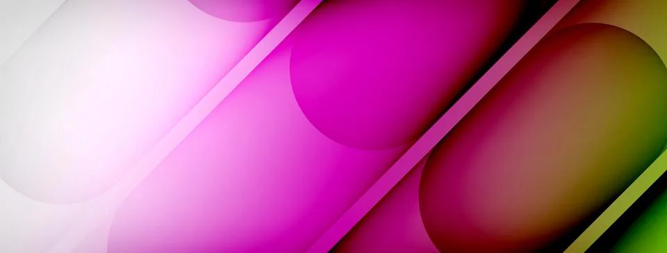 Abstract background - geometric composition created with lights and shadows Stock Illustration