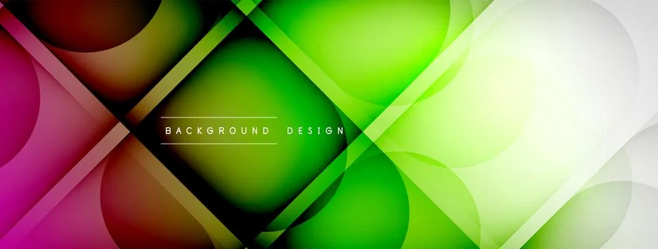 Abstract background - geometric composition created with lights and shadows Stock Illustration