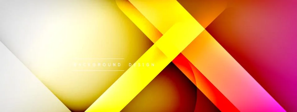 Abstract background - geometric composition created with lights and shadows Stock Illustration