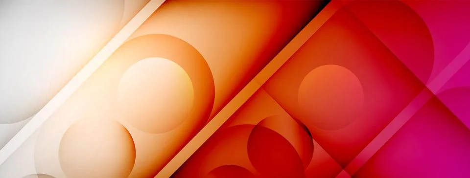 Abstract background - geometric composition created with lights and shadows Illustrazione stock