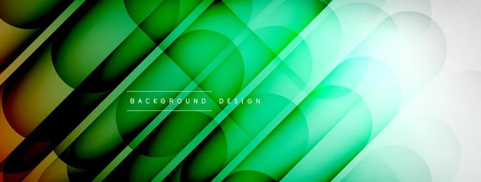 Abstract background - geometric composition created with lights and shadows Stock Illustration