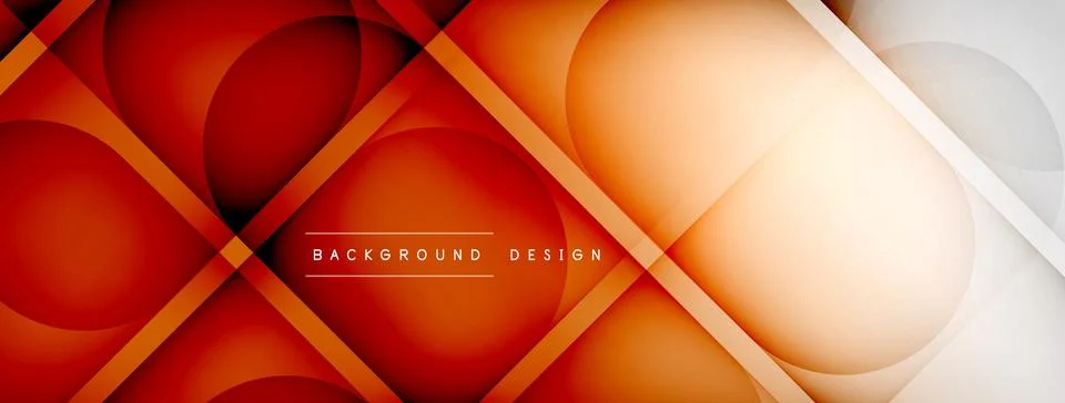Abstract background - geometric composition created with lights and shadows Illustrazione stock