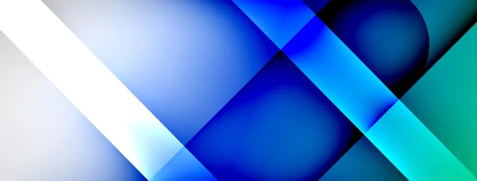 Abstract background - geometric composition created with lights and shadows Illustrazione stock