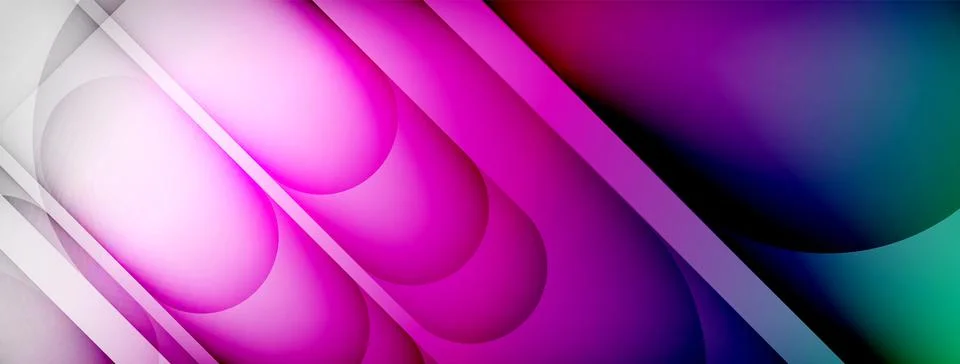 Abstract background - geometric composition created with lights and shadows Stock Illustration