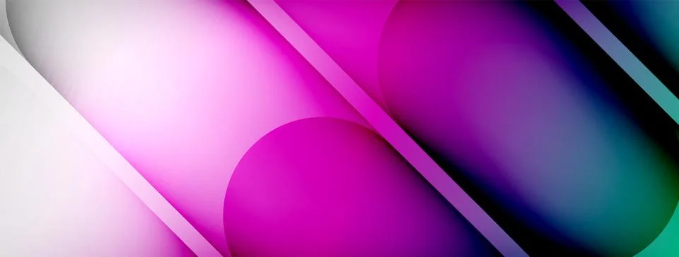 Abstract background - geometric composition created with lights and shadows Illustrazione stock