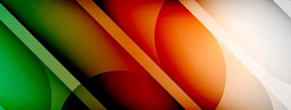 Abstract background - geometric composition created with lights and shadows Stock Illustration