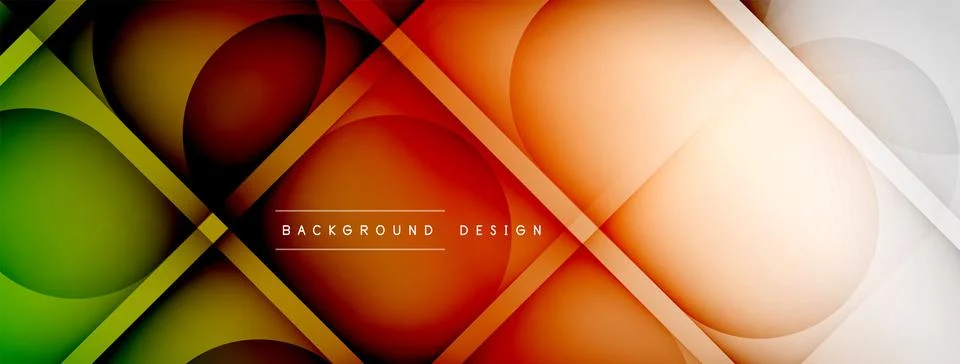 Abstract background - geometric composition created with lights and shadows Illustrazione stock