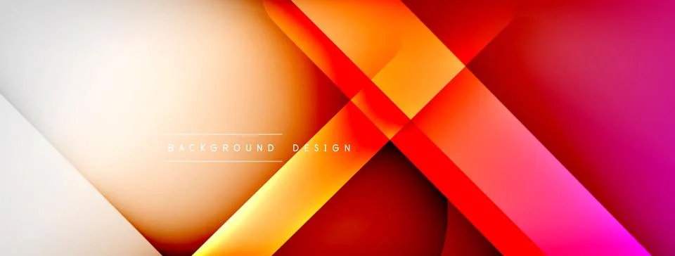 Abstract background - geometric composition created with lights and shadows Stock Illustration