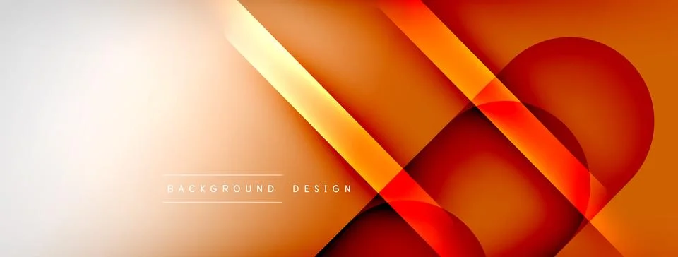 Abstract background - geometric composition created with lights and shadows Stock Illustration