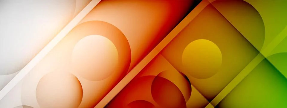 Abstract background - geometric composition created with lights and shadows Illustrazione stock