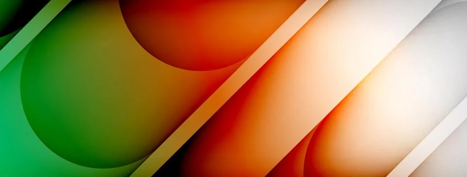 Abstract background - geometric composition created with lights and shadows Illustrazione stock