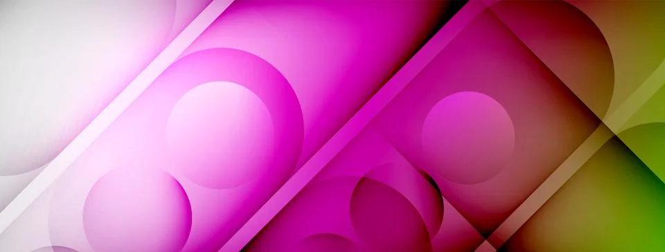 Abstract background - geometric composition created with lights and shadows Illustrazione stock