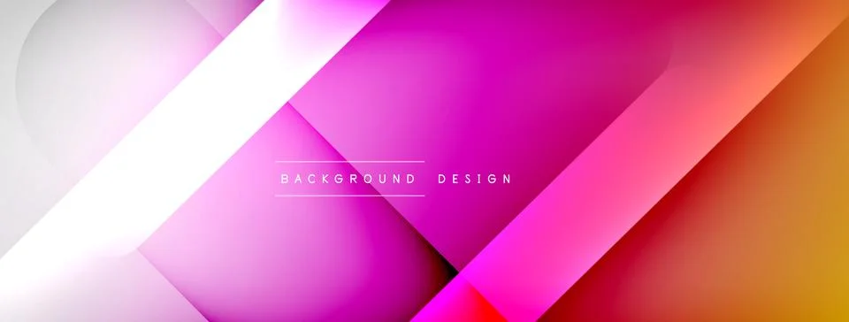 Abstract background - geometric composition created with lights and shadows Stock Illustration