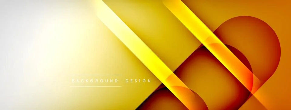 Abstract background - geometric composition created with lights and shadows Illustrazione stock