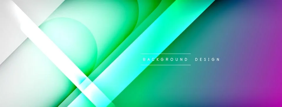 Abstract background - geometric composition created with lights and shadows Stock Illustration