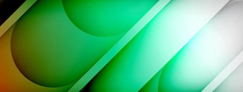 Abstract background - geometric composition created with lights and shadows Stock Illustration